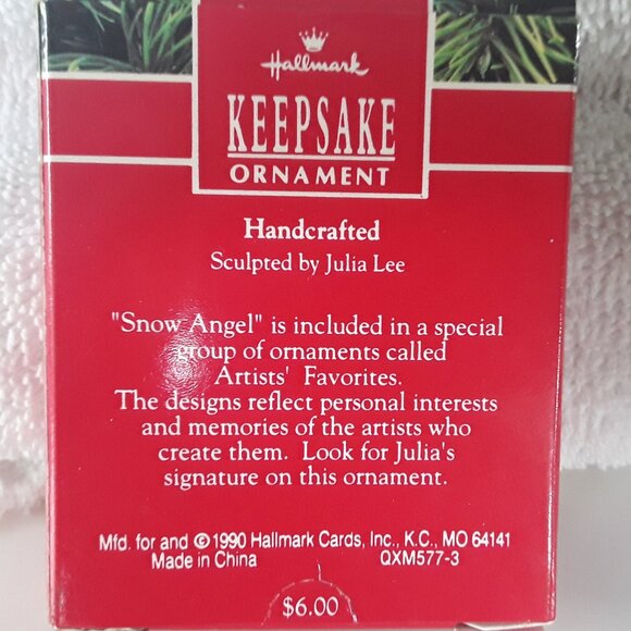 Hallmark Miniature Ornament- Snow Angel, 1990 - Picture 4 of 4